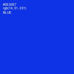 #0E33E7 - Blue Color Image