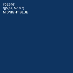 #0E3461 - Midnight Blue Color Image