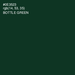 #0E3523 - Bottle Green Color Image