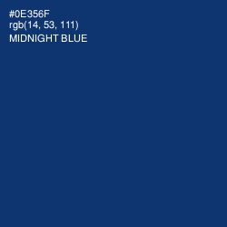 #0E356F - Midnight Blue Color Image