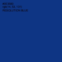 #0E3583 - Resolution Blue Color Image