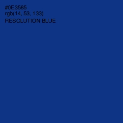 #0E3585 - Resolution Blue Color Image