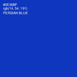 #0E36BF - Persian Blue Color Image
