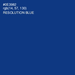 #0E3982 - Resolution Blue Color Image