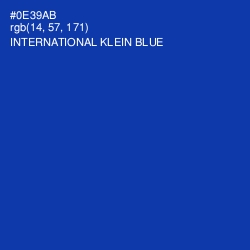 #0E39AB - International Klein Blue Color Image