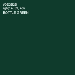 #0E3B2B - Bottle Green Color Image