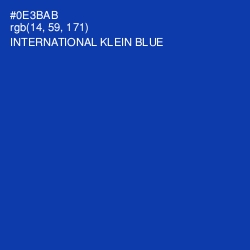 #0E3BAB - International Klein Blue Color Image