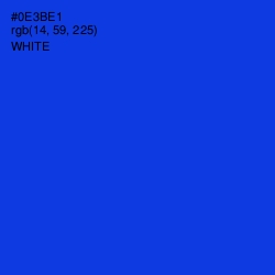 #0E3BE1 - Dark Blue Color Image