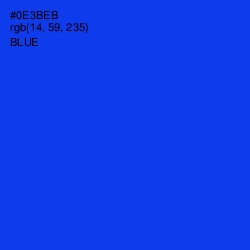 #0E3BEB - Blue Color Image