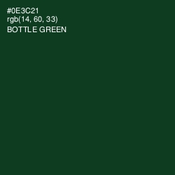 #0E3C21 - Bottle Green Color Image