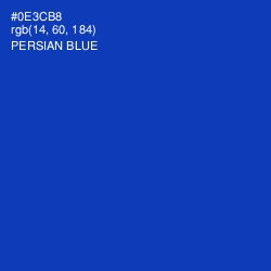 #0E3CB8 - Persian Blue Color Image