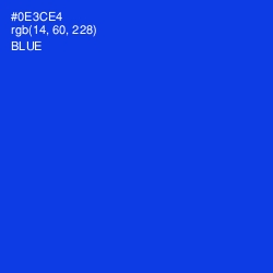 #0E3CE4 - Blue Color Image