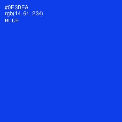 #0E3DEA - Blue Color Image
