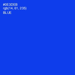 #0E3DEB - Blue Color Image