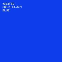 #0E3FED - Blue Color Image