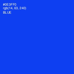 #0E3FF0 - Blue Color Image