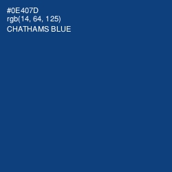 #0E407D - Chathams Blue Color Image