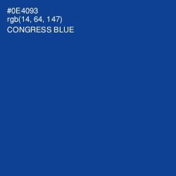 #0E4093 - Congress Blue Color Image