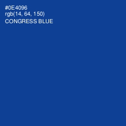 #0E4096 - Congress Blue Color Image