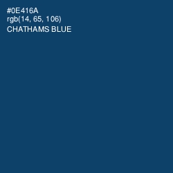 #0E416A - Chathams Blue Color Image