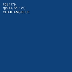 #0E4179 - Chathams Blue Color Image