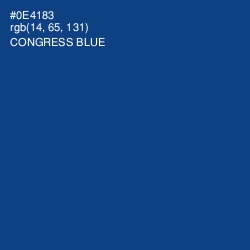 #0E4183 - Congress Blue Color Image