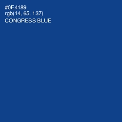 #0E4189 - Congress Blue Color Image