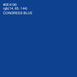 #0E4190 - Congress Blue Color Image