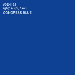 #0E4193 - Congress Blue Color Image