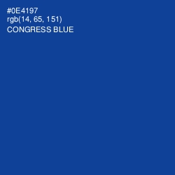 #0E4197 - Congress Blue Color Image