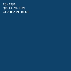 #0E426A - Chathams Blue Color Image