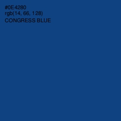 #0E4280 - Congress Blue Color Image