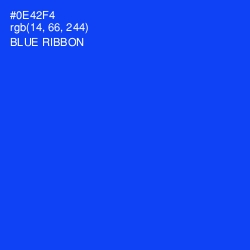 #0E42F4 - Blue Ribbon Color Image