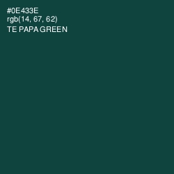 #0E433E - Te Papa Green Color Image