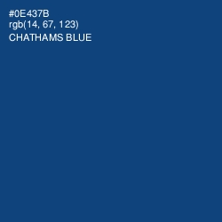 #0E437B - Chathams Blue Color Image