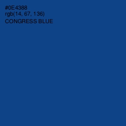 #0E4388 - Congress Blue Color Image