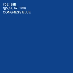 #0E438B - Congress Blue Color Image