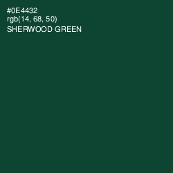 #0E4432 - Sherwood Green Color Image