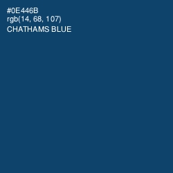 #0E446B - Chathams Blue Color Image