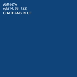 #0E447A - Chathams Blue Color Image