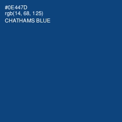 #0E447D - Chathams Blue Color Image