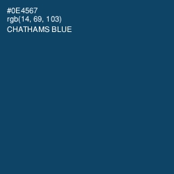 #0E4567 - Chathams Blue Color Image