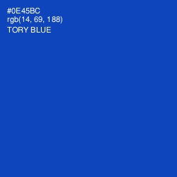 #0E45BC - Tory Blue Color Image