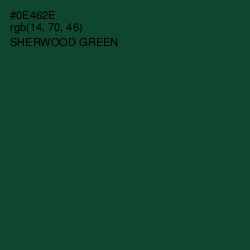 #0E462E - Sherwood Green Color Image