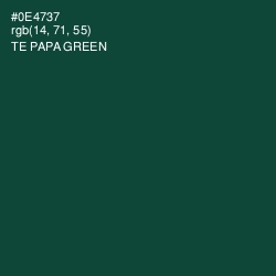 #0E4737 - Te Papa Green Color Image