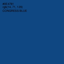 #0E4781 - Congress Blue Color Image