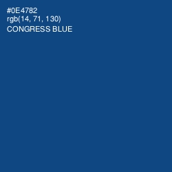 #0E4782 - Congress Blue Color Image