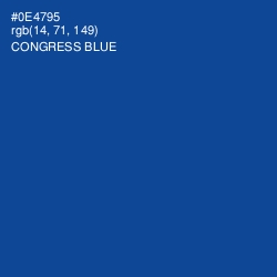 #0E4795 - Congress Blue Color Image