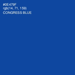 #0E479F - Congress Blue Color Image