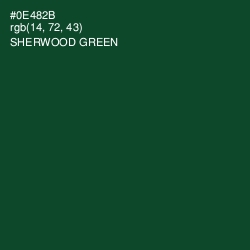 #0E482B - Sherwood Green Color Image